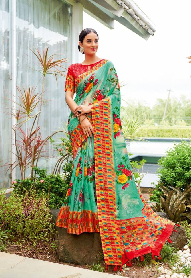 Siddharth Digital Meera 1 Fancy Ethnic Wear Wholesale Cotton Sarees
